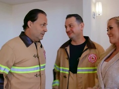 Fireman takes part in photo session that turns into sex with MILF