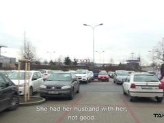 Enjoy steamy doggy fuck in the car as much as this kinky blonde whore