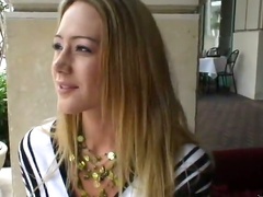 Gorgeous and sexy Tif is swallowing a cock with her snatch