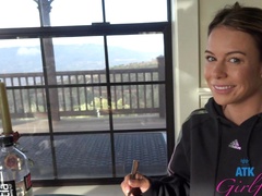 Summer Vixen enjoys while getting fingered in the car - POV