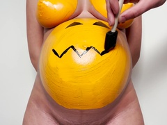 Pregnant Belly Painting - Happy Halloween! Greydesire69