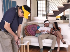 MILF feels daughter's boyfriend for a few fuck rounds