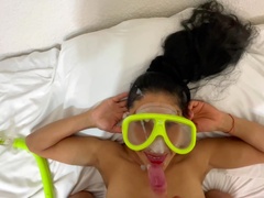 Latina Milf Swaps A Snorkel For A Cock. Wearing Mask And Fins It Ends In A Facial Cumshot. Order A Custom Video Now