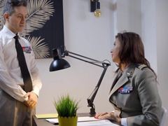 Busty beauty involves herself in elegant romance with one of her colleagues