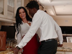 Black dude shows mature mom the right pleasures