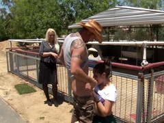 A sexy milf is watching her daughter getting fucked really hard