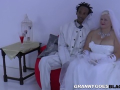 Grandma Bride Suck Black Male Stick - Interracial In