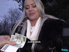 Blondie accepts cash for a short round of heavy fucking