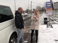 Allie picked up on the street to suck cock and swallow cum in a car