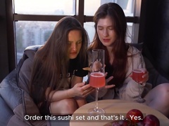 The Two Stepsisters Decided To Fuck The Food Delivery Guy Without A Condom
