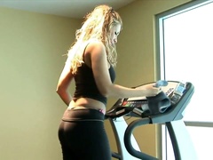 Sexy looking sporty babe Betty Spanks is lured and mouthfucked by coach