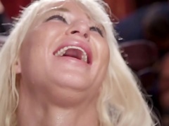 Brave pornstars suffer humiliation cause it makes them cum