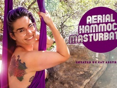 Cat Asstrophe in Aerial Hammock Masturbation