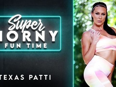 Adorable big-boobed chick Texas Patti demonstrates her round bottom