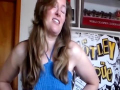 Enjoying her neighbor's cock with her mouth and hands