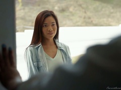 Hot and flexible lesbian Vina Sky gets her Asian pussy licked by ebony babe