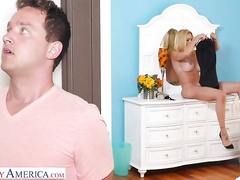 Lovely MILF with massive melons Briana Banks fucked in the cowgirl pose