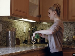 handsome guy destroys Kara Lee's pussy with huge penis and a dildo