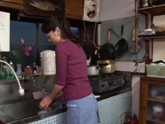 After Fucking Her Pussy Doggy Style He Came On This Asian MILF's Tits