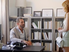 Man can't get enough of sweet blonde and redhead in threesome