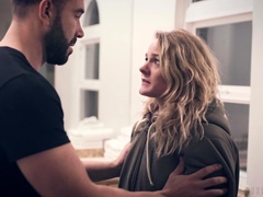 Sexy chick with juicy booty Lisey Sweet feels happy as dude fucks her doggy