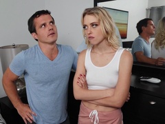 Lad's massive inches pounds girlfriend's wet cunt and her mom also