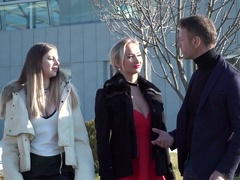 Torrid UK beauty Stella Cox doesn't mind sharing fat cock of Rocco Siffredi