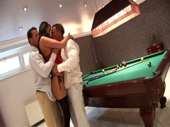 Hungarian MILF Mandy Bright is happy to work on two boner cocks (FMM)