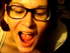 Dirty girl sucking dick on the garage floor.