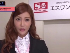 Arousing uncensored Japanese mommy office model making love her colleagues