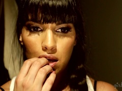 Erotically hot buxom MILF Mercedes Carrera seduces sexy babe for hot intercourse