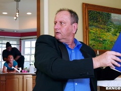 Wife gets robber's black cock in her ass