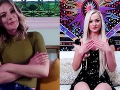 Kinky and turned on Mona Wales enjoys skype solo show for orgasm